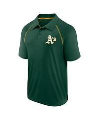 Fanatics Men's Green Oakland Athletics Strong Alone Raglan Polo