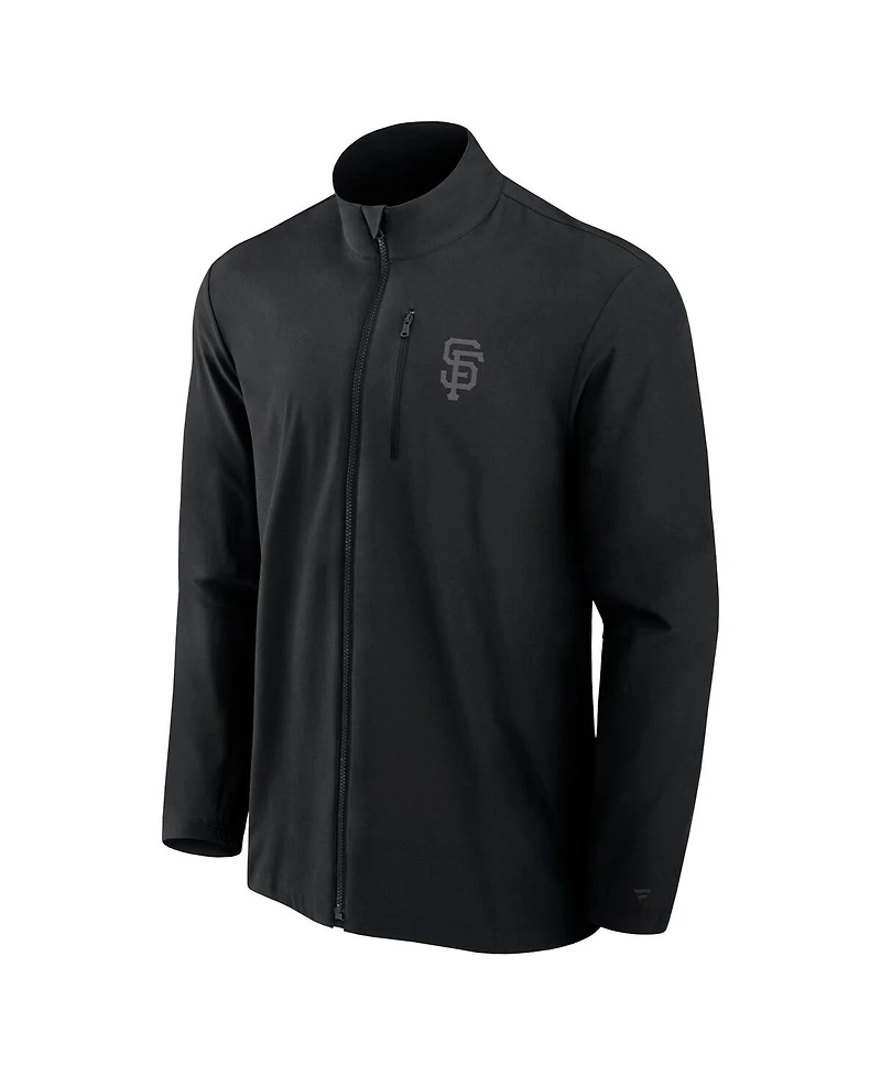 Fanatics Signature Men's Black San Francisco Giants Front Office Woven Full-Zip Jacket