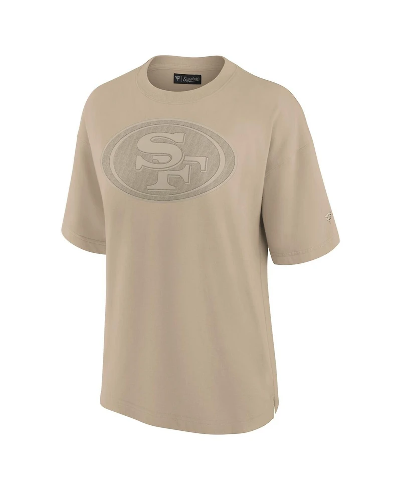 Fanatics Signature Women's Khaki San Francisco 49ers Elements Oversized T-Shirt