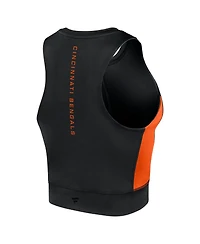 Fanatics Signature Women's Black Cincinnati Bengals Studio Fitted Gym Tank Top