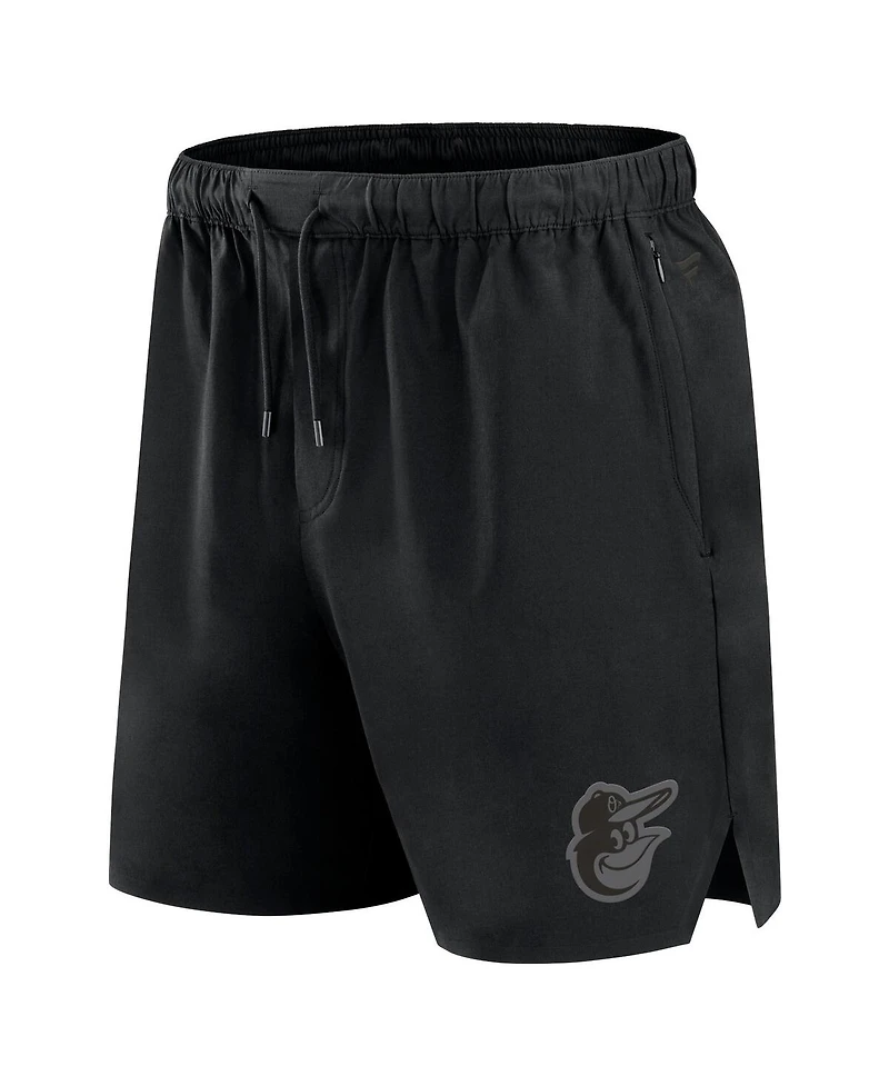 Fanatics Signature Men's Black Baltimore Orioles Front Office Woven Shorts