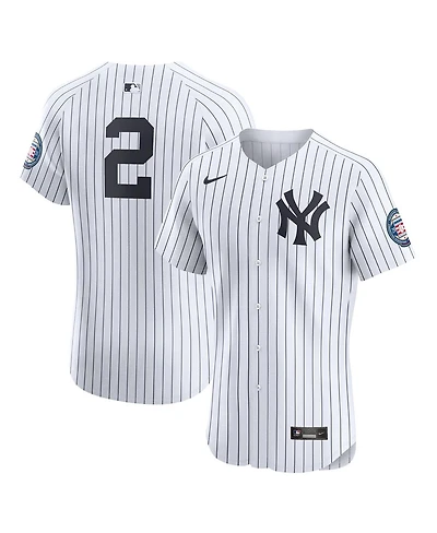 Nike Men's Derek Jeter White New York Yankees Home Elite Jersey