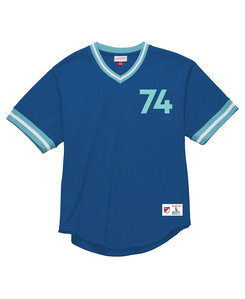 Mitchell & Ness Men's Blue Seattle Sounders Fc Mesh Fashion Jersey