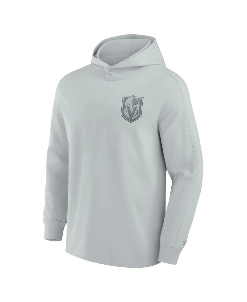 Fanatics Signature Men's Gray Vegas Golden Knights Elements Lightweight Tri-Blend Fleece Hoodie