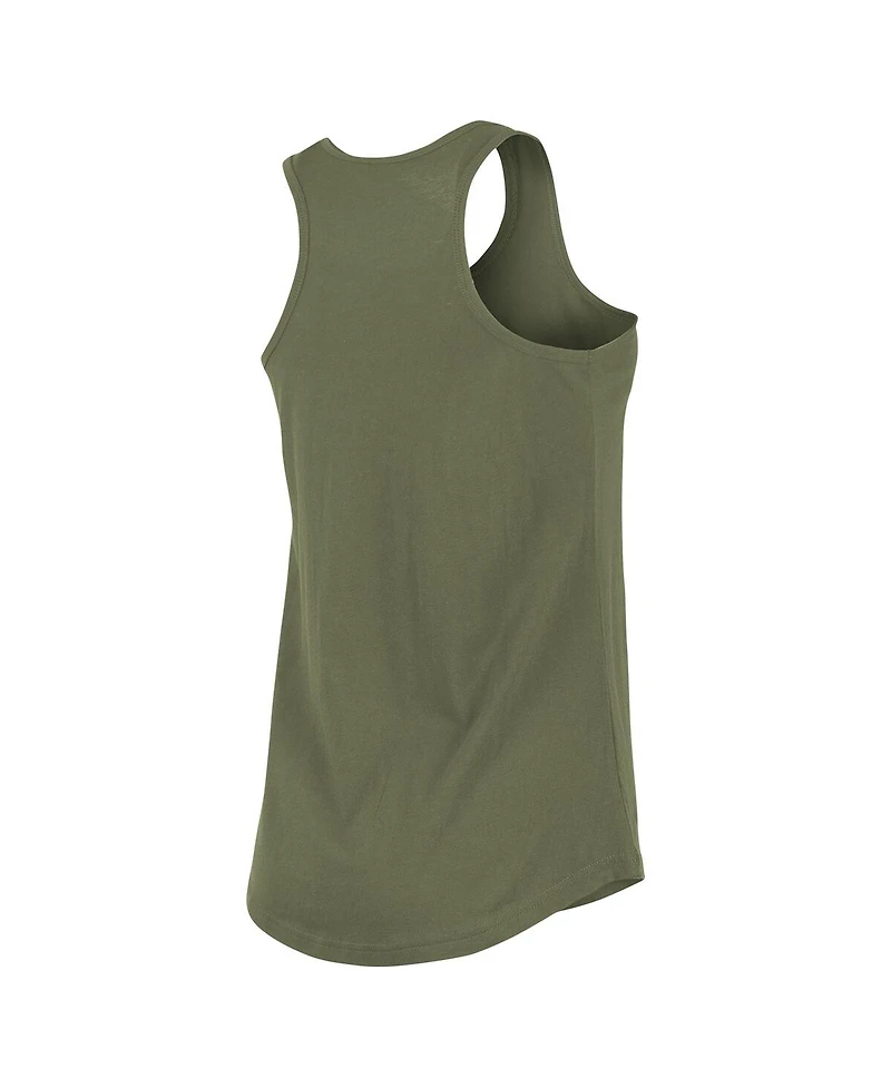 New Era Women's Olive Los Angeles Dodgers Armed Forces Day Tank Top