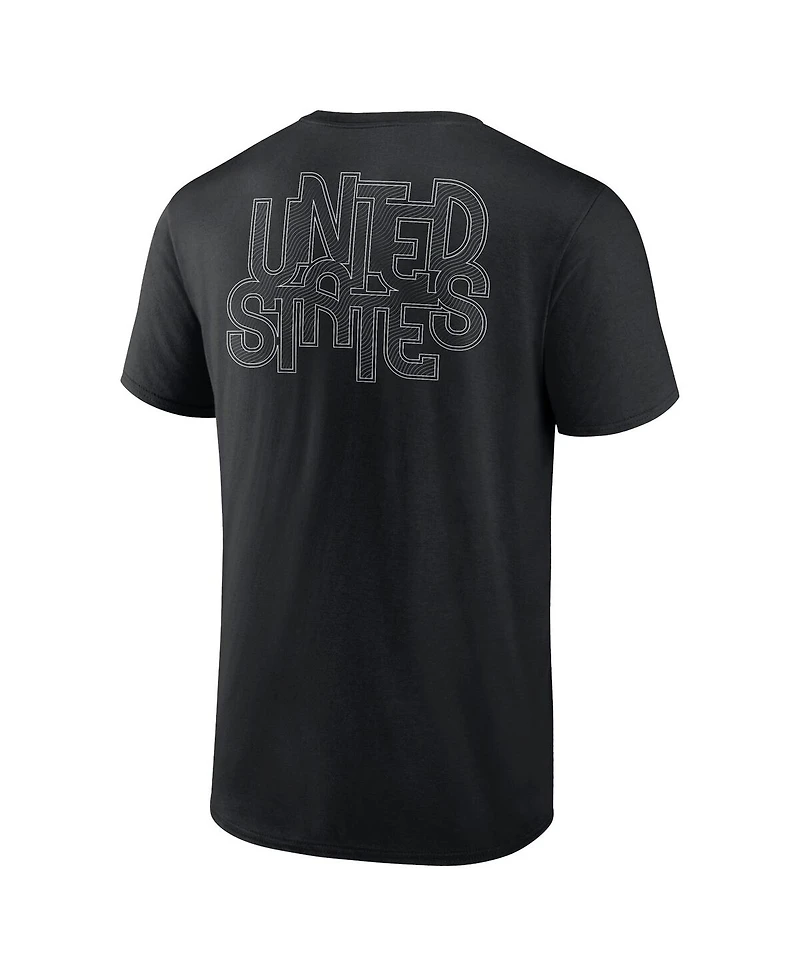 Fanatics Men's Black Team Usa Waves in Paris T-Shirt