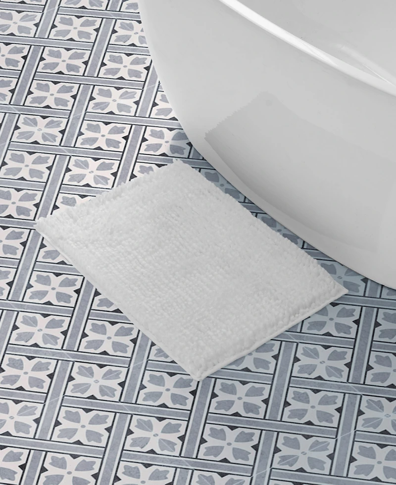 Laura Ashley Butter Chenille Bath Mat, 17" x 24"