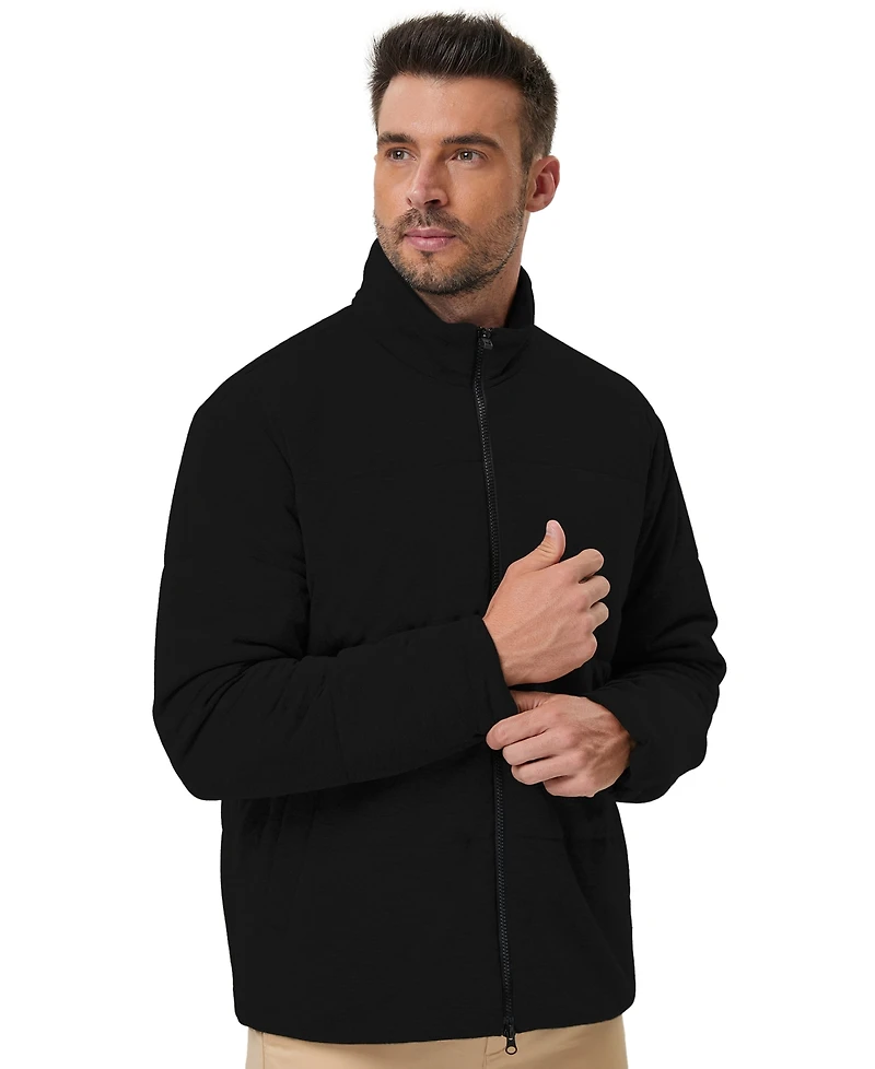 Hawke & Co. Men's Quilted Stretch Full-Zip Jacket