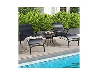 Slickblue 24 Inch Patio Side Table with Adjustable Footpads for Poolside Backyard Balcony-Rustic Brown