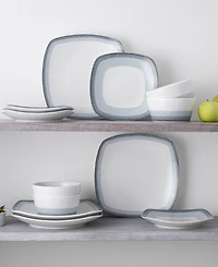 Noritake Colorscapes Layers Square Dinner Plate Set of 4, 10.75"