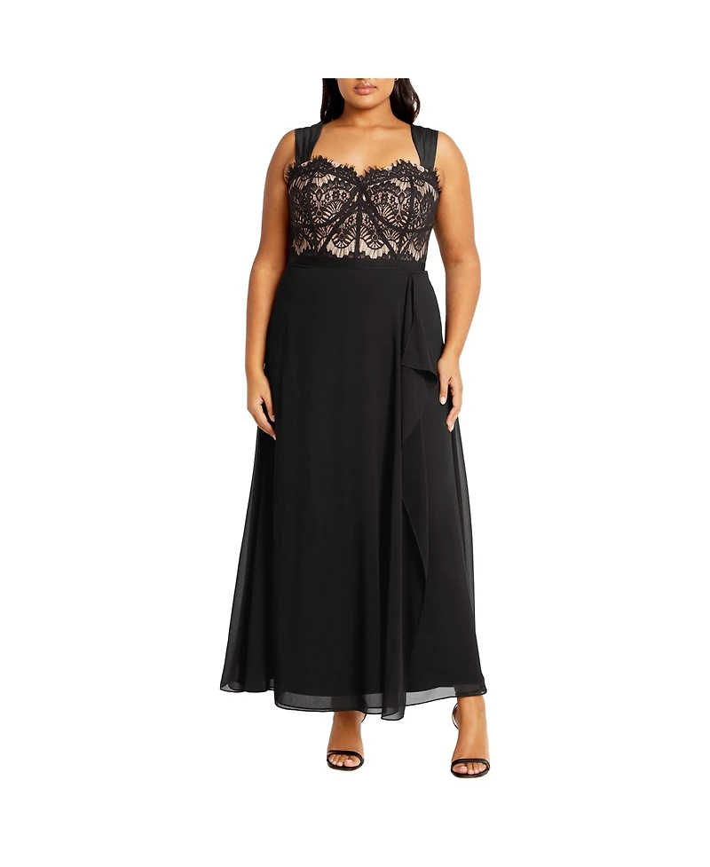 City Chic Plus Sweet Evie Maxi Dress