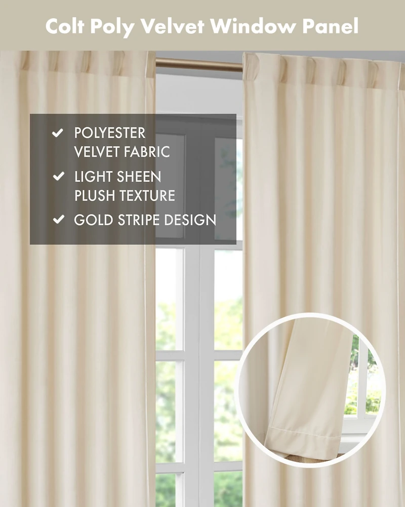 510 Design Colt Room Darkening Velvet Thermal Insulated Curtain Panel Pair