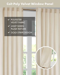 510 Design Colt Room Darkening Velvet Thermal Insulated Curtain Panel Pair