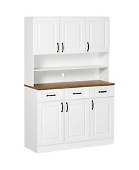 Homcom 71" Kitchen Pantry, Farmhouse Storage Cabinet with Drawers,