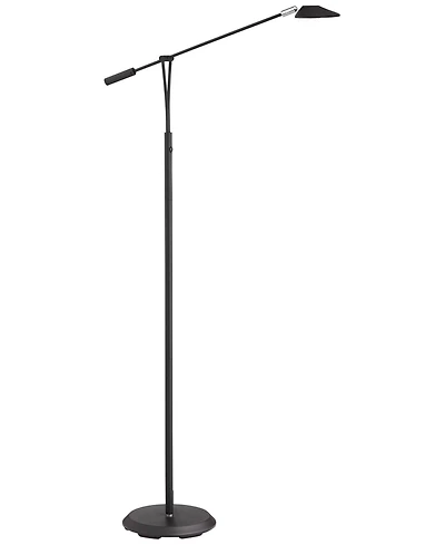 360 Lighting Traditional Pharmacy Floor Lamp Led Dimmable 62" Tall Black Adjustable Arm for Living Room Reading Bedroom Office