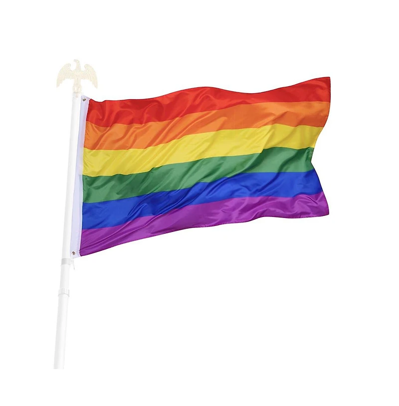 3 x 5 Ft. Rainbow Flags Gay Lesbian Pride Peace Banner w/ Metal Grommets Lgbt Symbol Flag