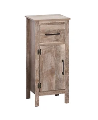 Kleankin Bathroom Floor Cabinet Storage Cupboard with Drawer & Adjustable Shelf