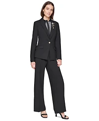 Karl Lagerfeld Women's Pin-Detail One-Button Blazer
