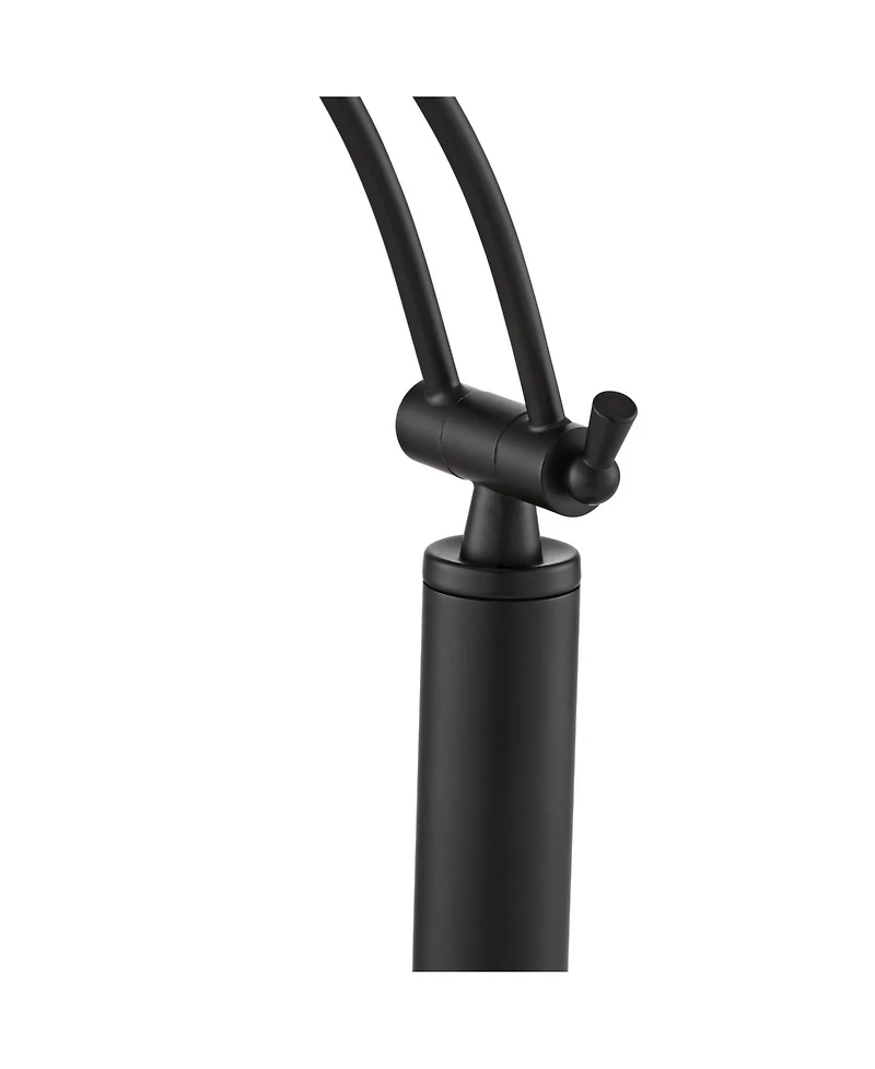 Grady Traditional Piano Banker Desk Table Lamp 16 1/2" High Led Black Bronze Metal Shade Adjustable Arm for Living Room Bedroom House Bedside Nightsta