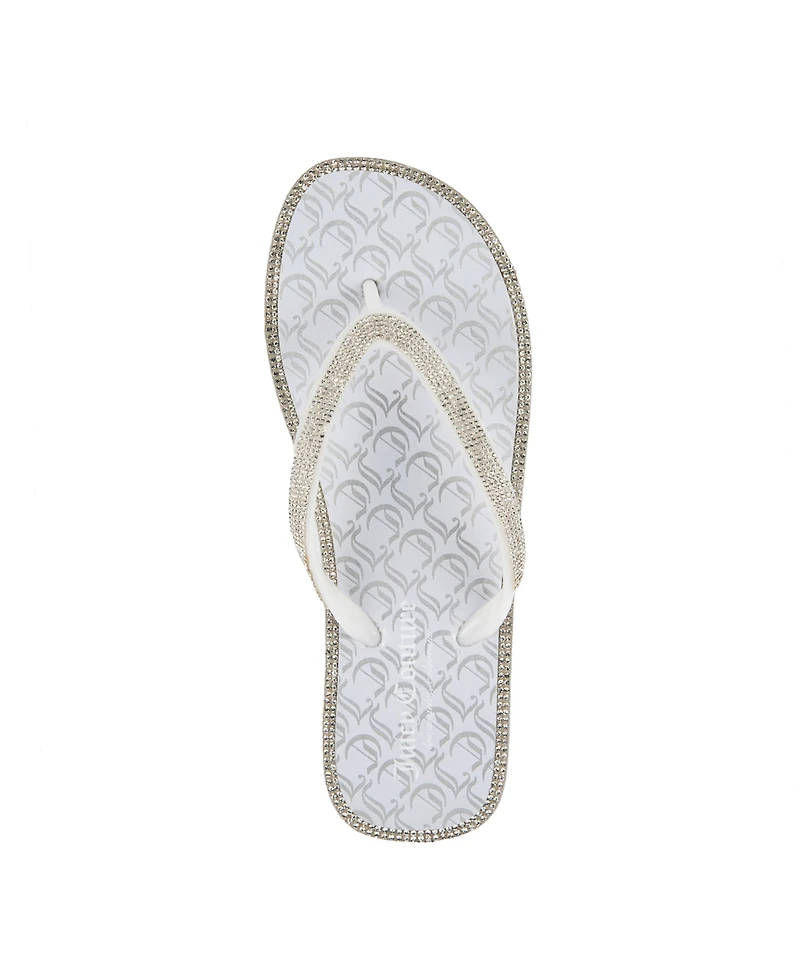 Juicy Couture Women's Surprise 2 Embellished Flip Flop Sandals