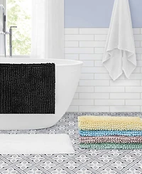 Laura Ashley Butter Chenille Bath Mat, 20" x 34"