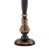 Barnes and Ivy Rita Vintage Rustic Torchiere Floor Lamp 75" Tall Acanthus Leaf Carved Wood Frosted Glass Shade for Living Room Bedroom Office Hou