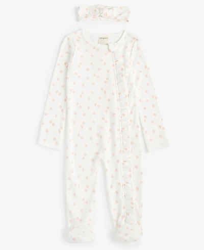 Baby Girls Secret Garden Cotton Printed Coverall Set, Exclusively at Macy's