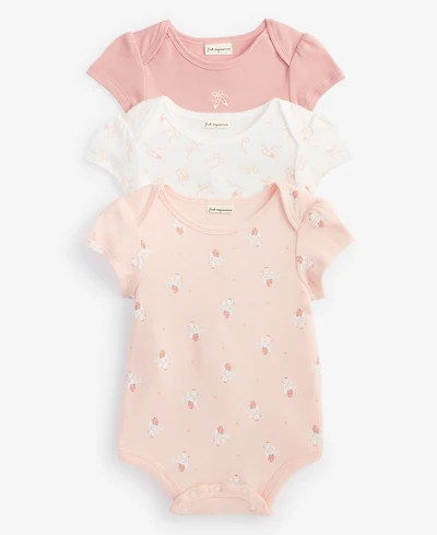 Baby Girls Tiny Dancer Bodysuits, 3 Pack, Exclusively at Macy's