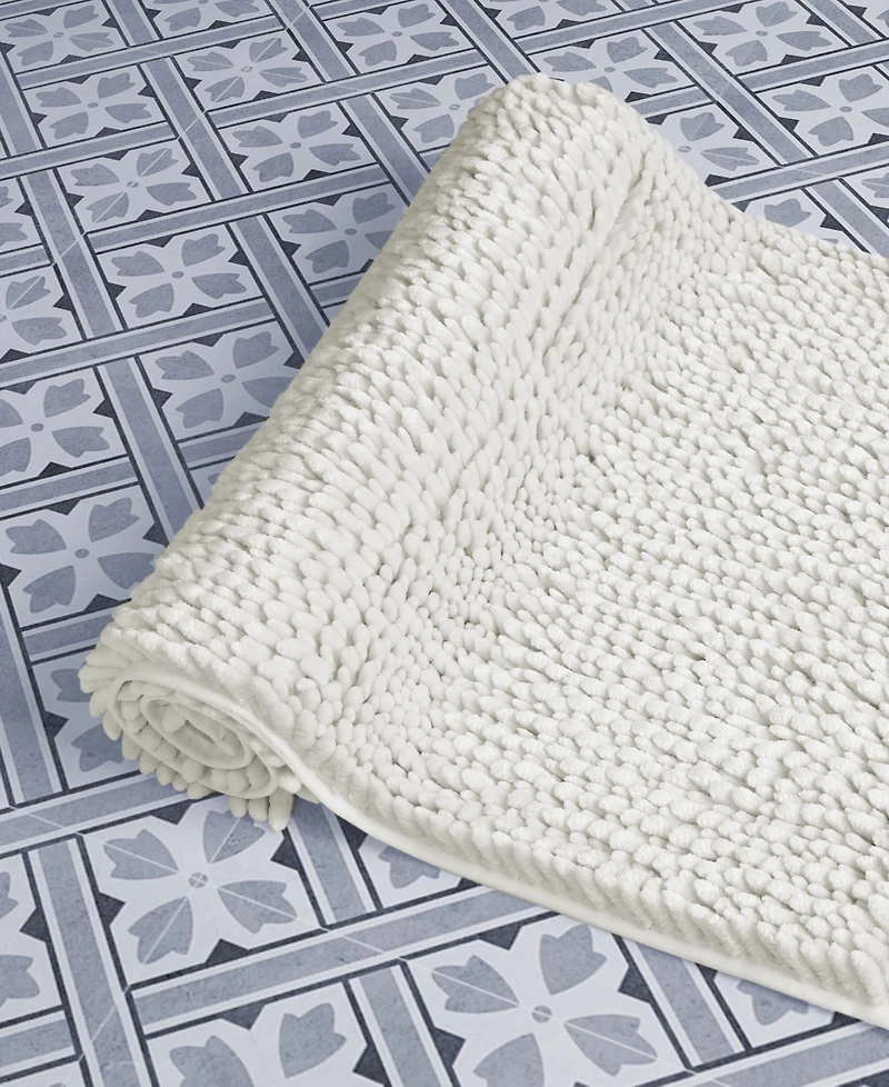 Laura Ashley Butter Chenille Bath Mat, 27" x 45"