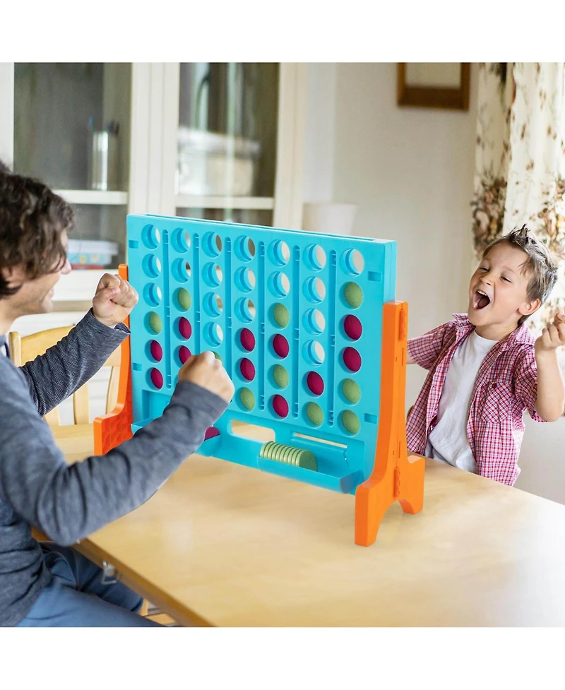 Wall Mounted or Tabletop Giant 4 a Row Jumbo 4-to-Score Connect Game Set