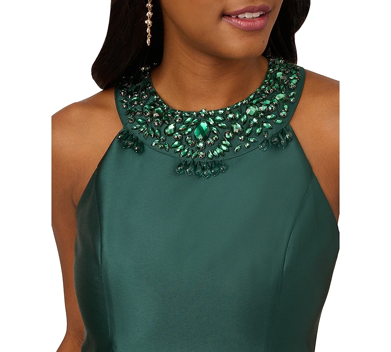 Adrianna Papell Rhinestone High-Low Dress
