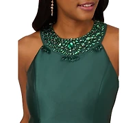 Adrianna Papell Rhinestone High-Low Dress