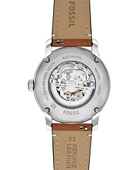 Fossil Men's Heritage Automatic Brown Leather Watch 43mm