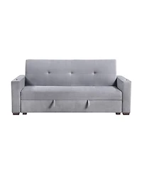 Homelegance White Label Gainesville 84" Convertible Sofa with Hidden Storage, Cup Holders and Usb charging ports