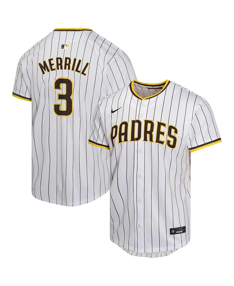 Nike Big Boys and Girls Jackson Merrill White San Diego Padres Home Player Game Jersey