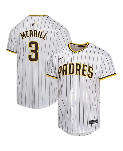 Nike Big Boys and Girls Jackson Merrill White San Diego Padres Home Player Game Jersey
