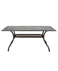 Streamdale Elegant Cast Aluminum Lattice Dining Table