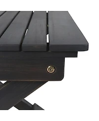 Streamdale Outdoor Folding Wooden Side Table, Dark Gray, 15"D x 22.75"W x 18.25"H