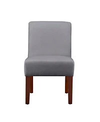 Streamdale Set of 2 Fabric Accent Chairs with Round Wood Table