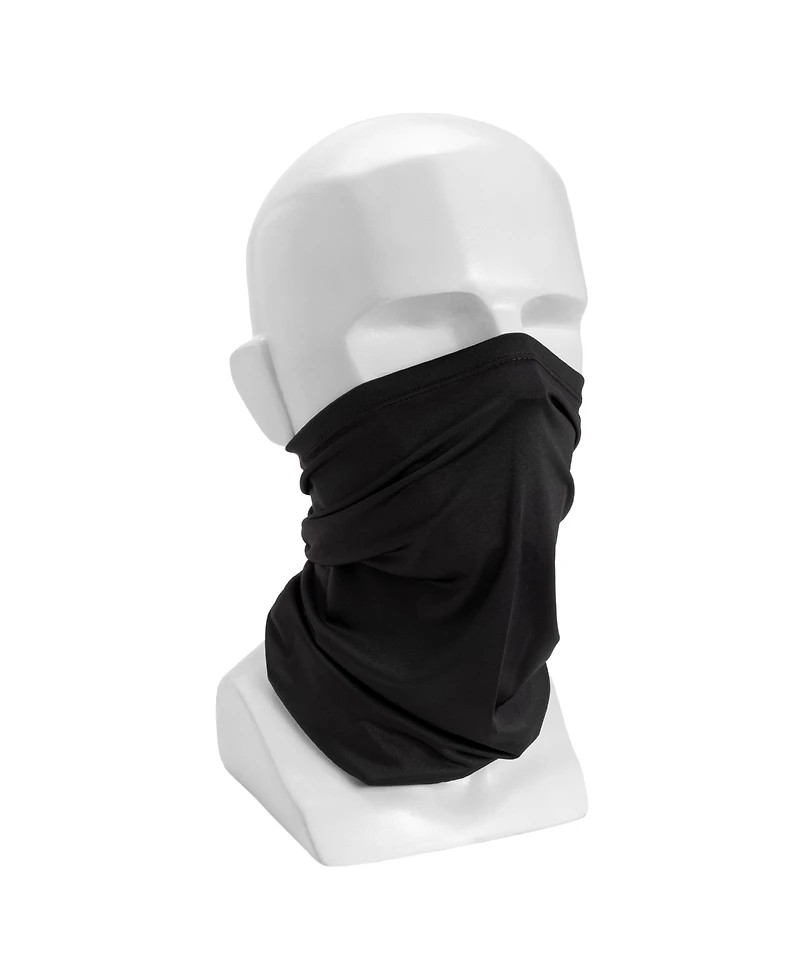 Muk Luks Men's Unisex Multifunctional Neck Gaiter, Black, One Size