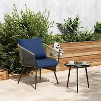 Aoodor Outdoor Chair Cushions Set of 2, 21"x21", Water Resistant Deep Seat with Handle & Adjustable Straps.