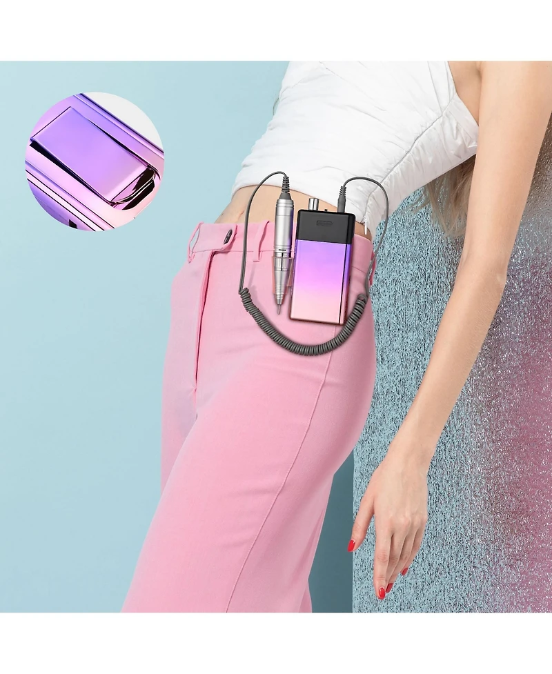 Byootique Portable Rechargeable Electric Nail Drill Machine Kit for Acrylic Nail