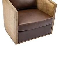 Simplie Fun Swivel Barrel Chair, Comfy Round Accent Sofa Chair For Living Room, 360 Degree Swivel Barrel