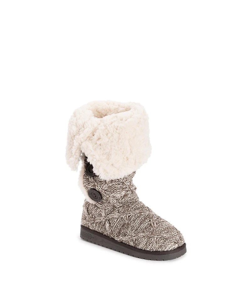 Muk Luks Women's Malena Boots, Stone Lattice, 6
