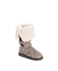 Muk Luks Women's Malena Boots, Stone Lattice, 6