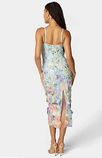 Bebe Women's Floral Embroidered Midi Dress