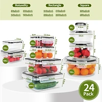 SUGIFT48-Piece Airtight Food Storage Container Set with Lids Airtight