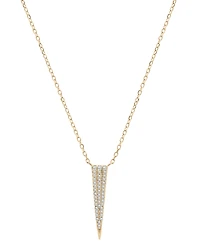 Diamond Pave Spike Pendant Necklace (1/10 ct. t.w.) in 10k Yellow or White Gold, 15" + 2" extender, Created for Macy's