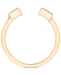 Diamond Triangle Cluster Cuff Ring (1/6 ct. t.w.) 10k Gold or White Gold, Created for Macy's