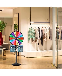 WinSpin 24" Dual Use Prize Wheel Tabletop or Floor Stand Spinning Wheel Carnival Game Tradeshow